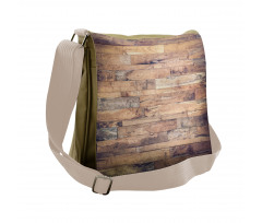 Earthy Toned Planks Messenger Bag