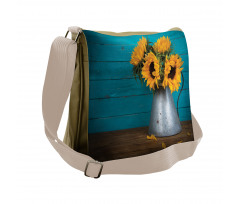 Flowers in Antique Vase Messenger Bag