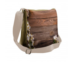 White Bloom Arrangement Messenger Bag