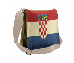 Vintage Look National Flag Messenger Bag