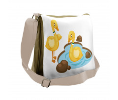 Funny Cartoon Style Animals Messenger Bag