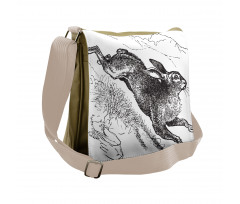 Sketchy Mountain Hare Messenger Bag