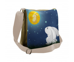 Thinking Staring at the Moon Messenger Bag