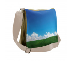 Puffy Clouds Nature Theme Messenger Bag