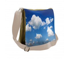 Fluffy Cloudscape Daylight Messenger Bag