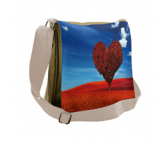 Heart Shaped Tree Scene Messenger Bag