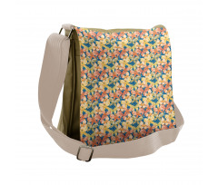 Butterflies and Floral Messenger Bag