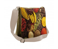 Traditional Herbs in Bowls Messenger Bag