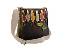 Folk Food Top View of Tastes Messenger Bag