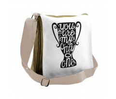 Romance Text on Trophy Messenger Bag