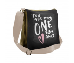 Bold Typography Messenger Bag