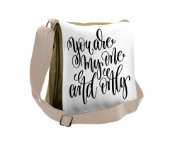 Bold Handwritten Messenger Bag