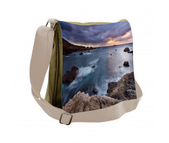 Overcast Pacific Coast Bay Messenger Bag