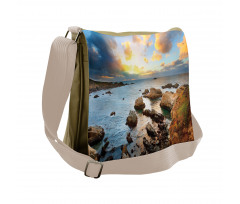 Ocean Coast at Sunrise View Messenger Bag