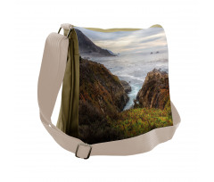 Ocean Coast Hazy Landscape Messenger Bag