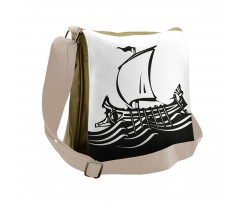 Greek Ship on Sea Messenger Bag