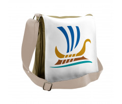 Colorful Greek Ship Sign Messenger Bag