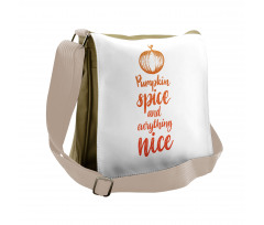 Romantic Fall Writing Messenger Bag