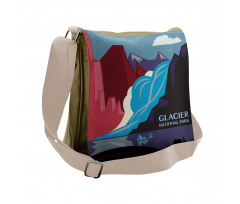 Abstract Mountains and River Messenger Bag