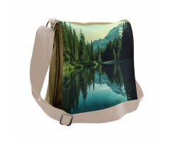 Tree Reflections on Calm Water Messenger Bag