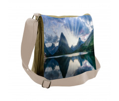 Swiftcurrent Lake Panorama Messenger Bag