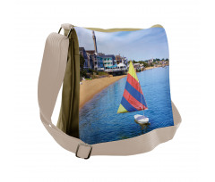 Rainbow Boat Sailing Messenger Bag