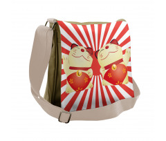 Playful Lucky Cats Messenger Bag