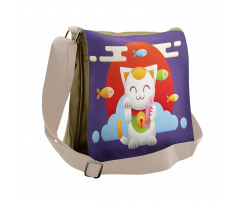 Maneki Neko Coins Fish Messenger Bag