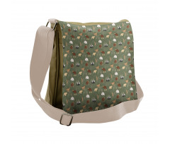 Leaves and Animals Messenger Bag