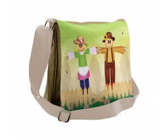 Cartoon in Garden Messenger Bag