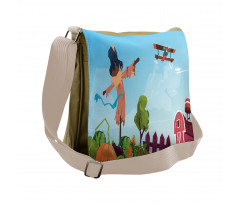 Countryside Cartoon Messenger Bag