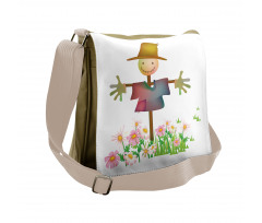 Smiling in Flowers Messenger Bag