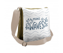 Typography with Splashes Messenger Bag