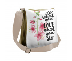 Do What You Love Flowers Messenger Bag