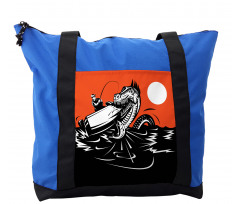 Swallowing Boat and Man Shoulder Bag