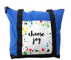 Typographic Theme Blots Shoulder Bag