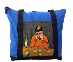 Drunk Man and Empty Bottles Shoulder Bag