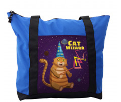 Cat Wizard Funny Cartoon Shoulder Bag