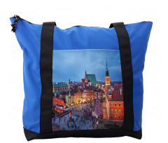 Old Town in the Evening Rush Shoulder Bag