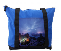 Nighttime Display of City Shoulder Bag