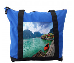 Boat Tied to Dock Chilling Shoulder Bag