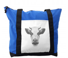 Sketch Portrait of Cow Shoulder Bag