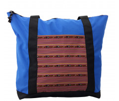 Folk Motifs Stripes Shoulder Bag