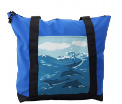 Dolphins and Fish Cartoon Shoulder Bag