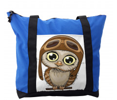 Pilot Hat Big Eyes Comic Shoulder Bag