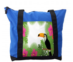 Exotic Plants and Bird Shoulder Bag