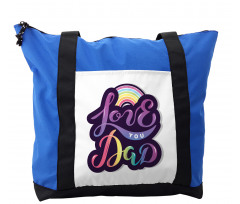 Colorful Bubbly Text Shoulder Bag