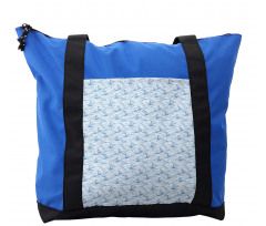 Sea Waves Sailboat Sketch Shoulder Bag