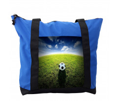 Soccer Ball on a Grassy Hill Shoulder Bag