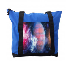 Vivid Nebula and Planet Art Shoulder Bag